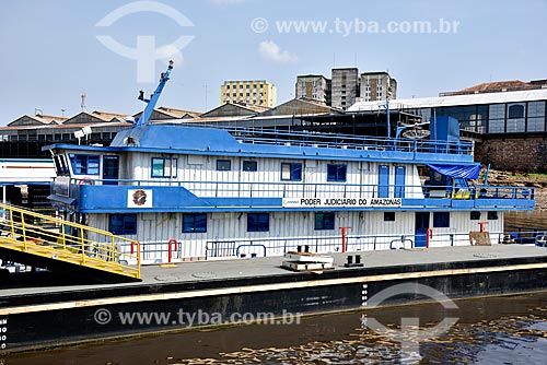  Berthed Judiciary Boat - Manaus Port  - Manaus city - Amazonas state (AM) - Brazil