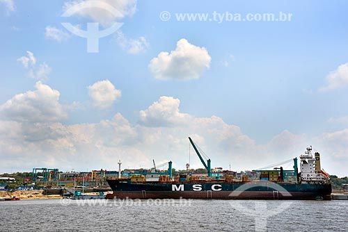  Berthed cargo ship - Super Terminal  - Manaus city - Amazonas state (AM) - Brazil