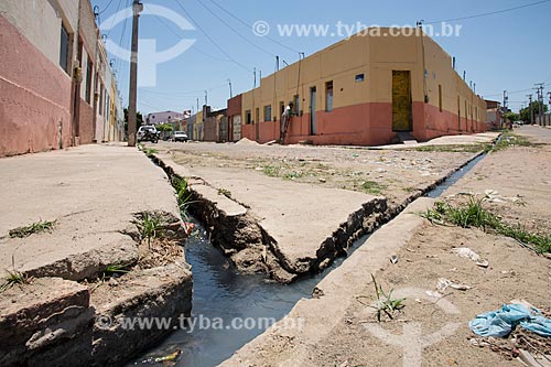  Open sewage - Periphery  - Juazeiro do Norte city - Ceara state (CE) - Brazil