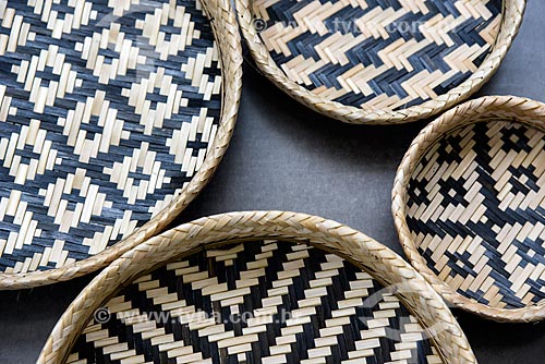  Straw basket - Indigenous craftwork Baniwa tribe  - Novo Airao city - Amazonas state (AM) - Brazil