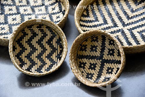  Straw basket - Indigenous craftwork Baniwa tribe  - Novo Airao city - Amazonas state (AM) - Brazil