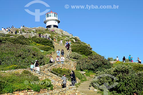  Tourists - Cape Point Lighthouse (1859)  - Cape Town city - Western Cape province - South Africa