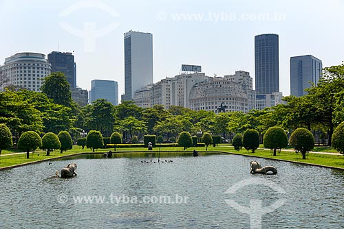  View of the Paris Square (1926) with buildings of City center neighborhood in the background  - Rio de Janeiro city - Rio de Janeiro state (RJ) - Brazil