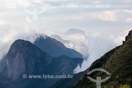  View of hills from Pedra do Sino (Bell Stone) - during trail between Teresopolis and Petropolis cities - Serra dos Orgaos National Park  - Teresopolis city - Rio de Janeiro state (RJ) - Brazil