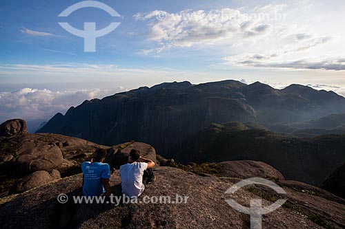  View of hills from Pedra do Sino (Bell Stone) - during trail between Teresopolis and Petropolis cities - Serra dos Orgaos National Park  - Teresopolis city - Rio de Janeiro state (RJ) - Brazil