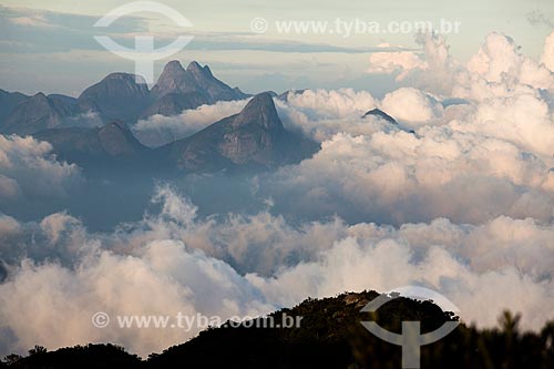  View of hills from Pedra do Sino (Bell Stone) - during trail between Teresopolis and Petropolis cities - Serra dos Orgaos National Park  - Teresopolis city - Rio de Janeiro state (RJ) - Brazil