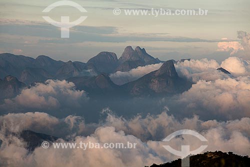  View of hills from Pedra do Sino (Bell Stone) - during trail between Teresopolis and Petropolis cities - Serra dos Orgaos National Park  - Teresopolis city - Rio de Janeiro state (RJ) - Brazil