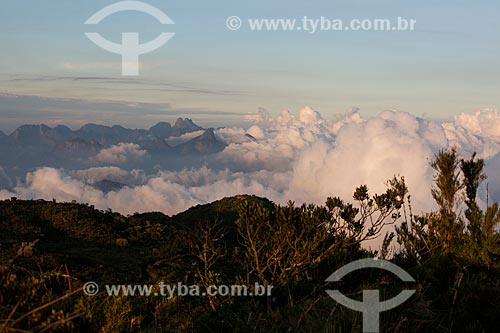  View of hills from Pedra do Sino (Bell Stone) - during trail between Teresopolis and Petropolis cities - Serra dos Orgaos National Park  - Teresopolis city - Rio de Janeiro state (RJ) - Brazil