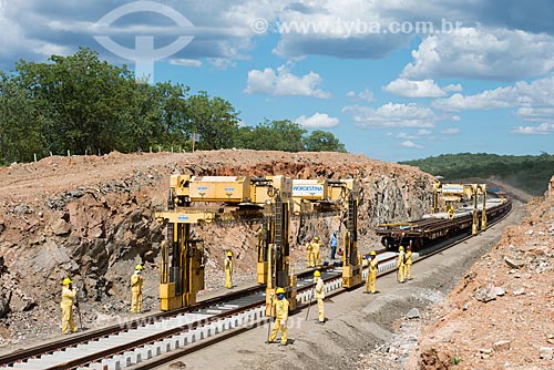  Work of Transnordestina Railroad - Hydraulic Gantry dormant transport  - Ouricuri city - Pernambuco state (PE) - Brazil