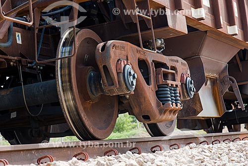  Train wagon wheel detail - Transnordestina Railroad  - Salgueiro city - Pernambuco state (PE) - Brazil