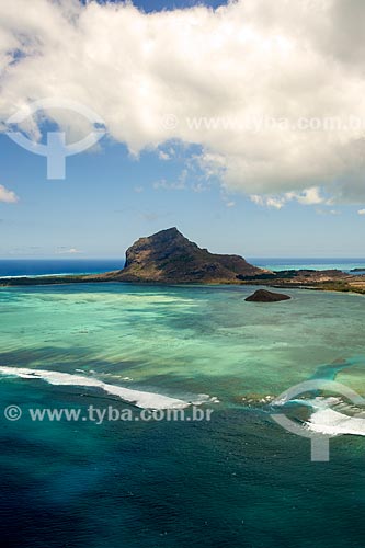  View of the Le Morne Brabant Peninsula from Indian Ocean  - Black River district - Mauritius