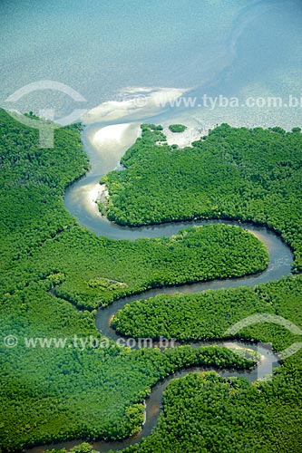  Aerial photo of river mouth - Indian Ocean  - Ibo district - Cabo Delgado province - Mozambique