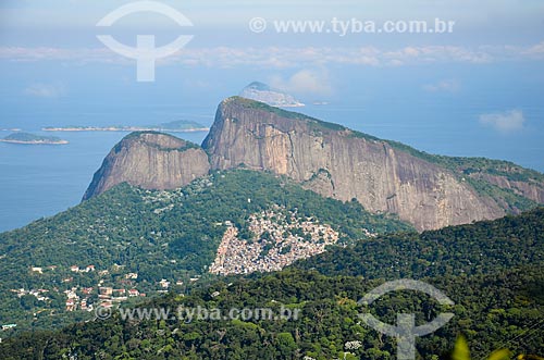  General view from trail of Queimado Mountain with the Morro Dois Irmaos (Two Brothers Mountain) in the background  - Rio de Janeiro city - Rio de Janeiro state (RJ) - Brazil