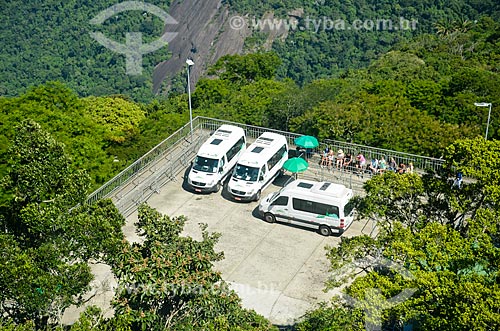  Vans parking used in the transport to Christ the Redeemer  - Rio de Janeiro city - Rio de Janeiro state (RJ) - Brazil