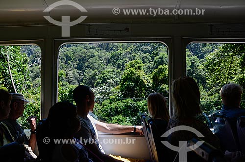  Train in Corcovado Railway - making the crossing between Cosme Velho neighborhood and Corcovado Mountain  - Rio de Janeiro city - Rio de Janeiro state (RJ) - Brazil
