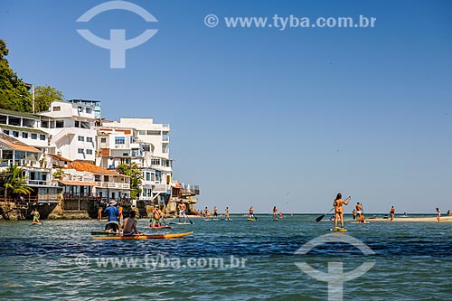  Practitioners of stand up paddle - Restinga Marambaia - the area protected by the Navy of Brazil  - Rio de Janeiro city - Rio de Janeiro state (RJ) - Brazil