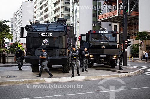  Riot Police during manifestation in favor of President Dilma Rousseff  - Sao Paulo city - Sao Paulo state (SP) - Brazil