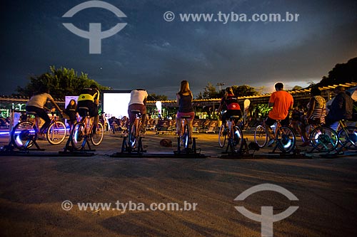  Public generating energy required for the projection of films at Cine Pedal Brazil - itinerant audiovisual festival, free and outdoors  - Rio de Janeiro city - Rio de Janeiro state (RJ) - Brazil