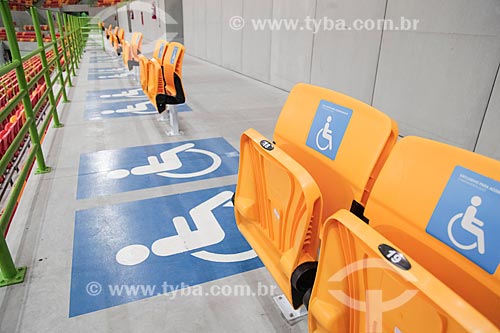  Space reserved for people with disabilities - Future Arena - part of the Rio 2016 Olympic Park  - Rio de Janeiro city - Rio de Janeiro state (RJ) - Brazil