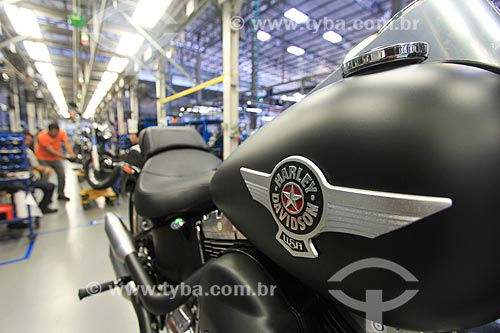  Detail of motorcycle inside of the automaker factory of Harley-Davidson  - Manaus city - Amazonas state (AM) - Brazil
