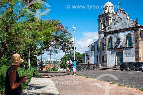  Facade of the Nossa Senhora da Misericordia Church (Our Lady of Mercy Church) - XVII century  - Olinda city - Pernambuco state (PE) - Brazil