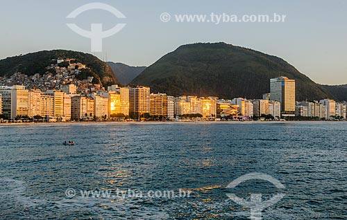  View of dawn at Copacabana neighborhood - from old Fort of Copacabana (1914-1987), current Historical Museum Army  - Rio de Janeiro city - Rio de Janeiro state (RJ) - Brazil