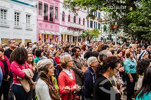  Faithfuls - Corpus Christi procession near to XV de Novembro square  - Florianopolis city - Santa Catarina state (SC) - Brazil