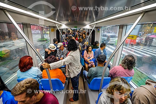  Passengers making trip test on VLT (light rail Vehicle)  - Rio de Janeiro city - Rio de Janeiro state (RJ) - Brazil