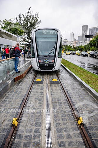  Trip test of VLT (light rail Vehicle) - Santos Dumont Airport stop  - Rio de Janeiro city - Rio de Janeiro state (RJ) - Brazil