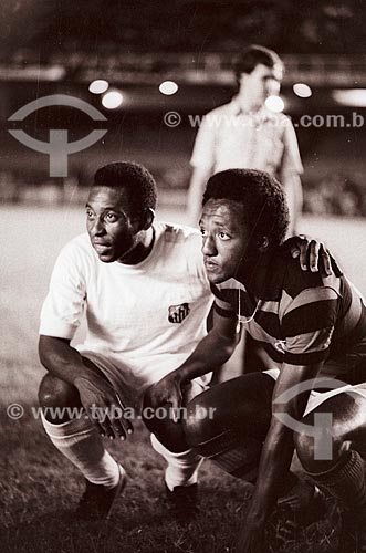  Pele and Paulo Cezar Caju during match in Journalist Mario Filho Stadium (1950) - also known as Maracana  - Rio de Janeiro city - Rio de Janeiro state (RJ) - Brazil