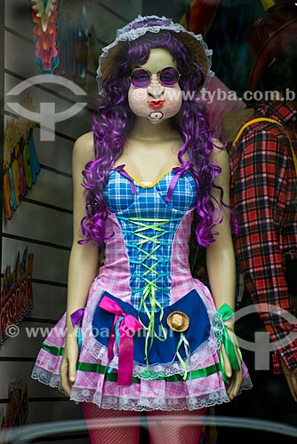  Mannequin with june festival costume  - Porto Alegre city - Rio Grande do Sul state (RS) - Brazil