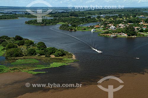  Aerial photo of channels of the Amazonas River  - Parintins city - Amazonas state (AM) - Brazil