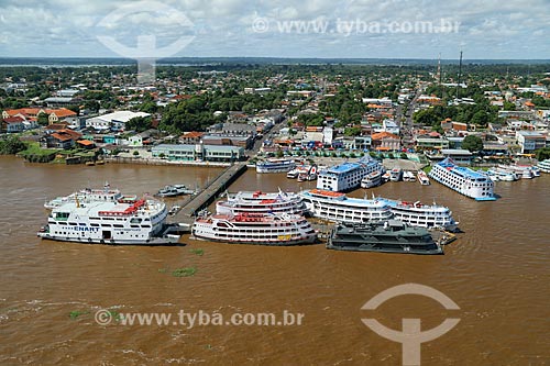  Aerial photo of Parintins Port  - Parintins city - Amazonas state (AM) - Brazil