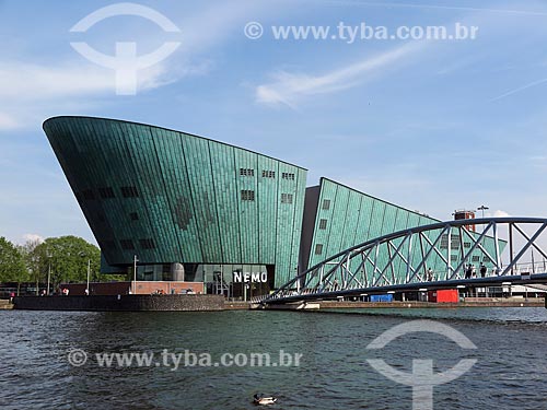  Facade of NEMO - museum of science and technology  - Amsterdam city - North Holland - Netherlands