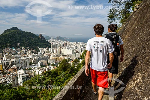  View of Copacabana neighborhood during trail of Cabritos Mountain (Kid Goat Mountain)  - Rio de Janeiro city - Rio de Janeiro state (RJ) - Brazil