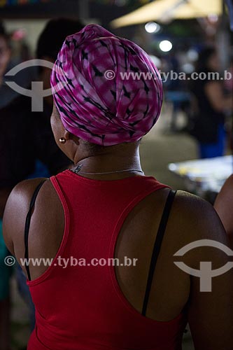  Detail of woman during party of the Death of Ox - time of death of the main character of the Bumba-meu-boi  - Sao Jose de Ribamar city - Maranhao state (MA) - Brazil