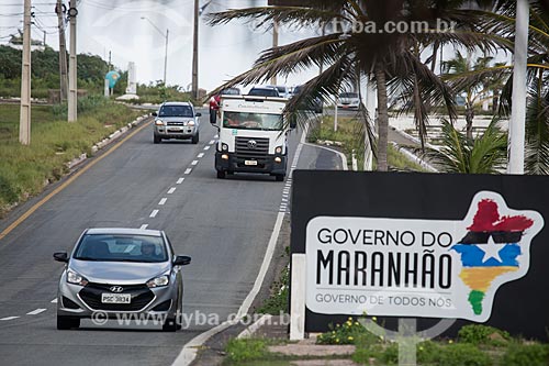  Plaque - Litoranea Avenue  - Sao Luis city - Maranhao state (MA) - Brazil