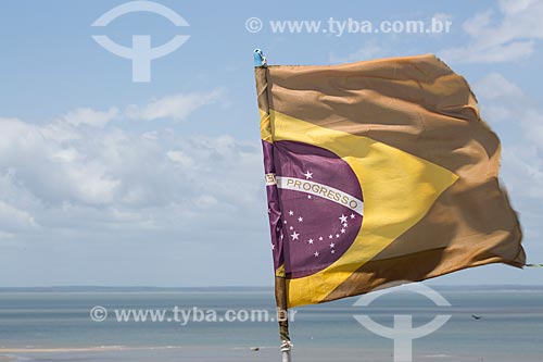 Brazilian flag - Sao Jose de Ribamar Beach  - Sao Jose de Ribamar city - Maranhao state (MA) - Brazil