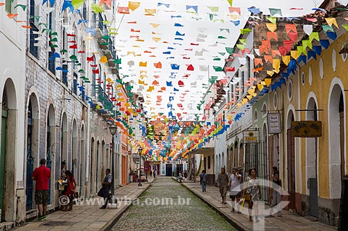  Decoration of june festival - Portugal Street  - Sao Luis city - Maranhao state (MA) - Brazil