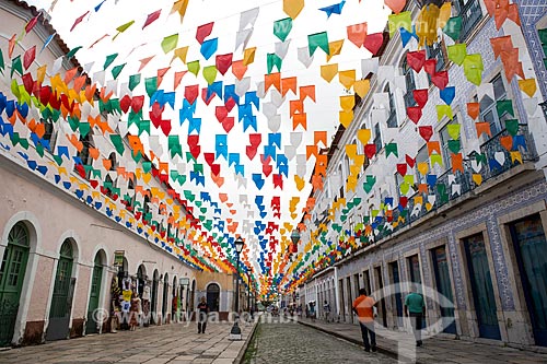  Decoration of june festival - Portugal Street  - Sao Luis city - Maranhao state (MA) - Brazil