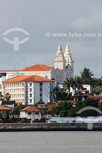  View of Grand Sao Luis Hotel with the Se Cathedral (Nossa Senhora da Vitoria Cathedral) - in the background  - Sao Luis city - Maranhao state (MA) - Brazil