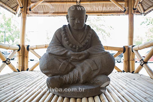  Buddha sculpture on exhibit - antique dealer  - Isle Sur La Sorgues city - Vaucluse department - France