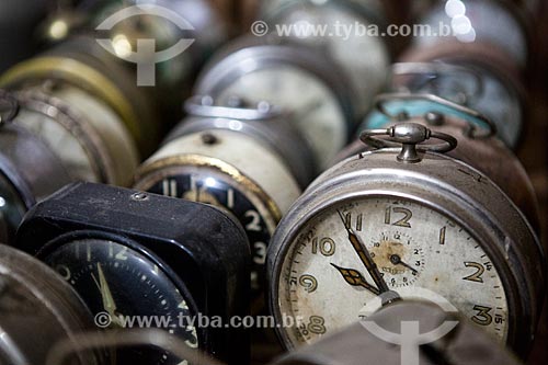  Detail of alarm clocks - Mergulhao Italian Colony  - Sao Jose dos Pinhais city - Parana state (PR) - Brazil