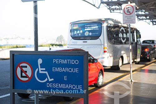  Handicapped parking - terminal of the Afonso Pena International Airport - also know as Curitiba International Airport  - Sao Jose dos Pinhais city - Parana state (PR) - Brazil