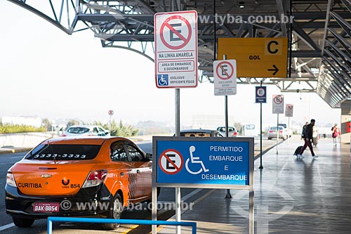  Handicapped parking - terminal of the Afonso Pena International Airport - also know as Curitiba International Airport  - Sao Jose dos Pinhais city - Parana state (PR) - Brazil