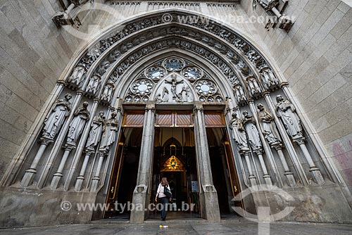 Detail of portico of the Se Cathedral (Metropolitan Cathedral of Nossa Senhora da Assuncao) - 1954  - Sao Paulo city - Sao Paulo state (SP) - Brazil