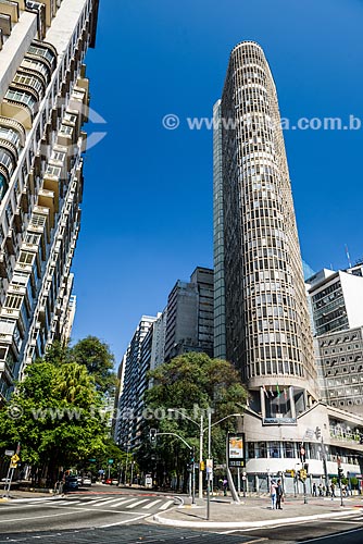  Facade of the Circolo Italiano Building (1965) - also known as Italia Building  - Sao Paulo city - Sao Paulo state (SP) - Brazil