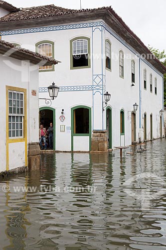  Doutor Samuel Street flooded during high tide (tide of syzygy)  - Paraty city - Rio de Janeiro state (RJ) - Brazil