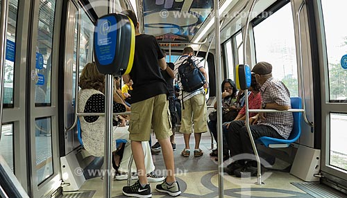  Passengers making trip on VLT (light rail Vehicle)  - Rio de Janeiro city - Rio de Janeiro state (RJ) - Brazil