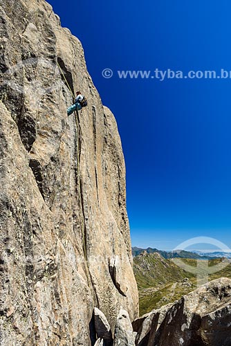  Rappel between Agulhas Negras Peak to Hermes Wing Mountain - Itatiaia National Park  - Itatiaia city - Rio de Janeiro state (RJ) - Brazil